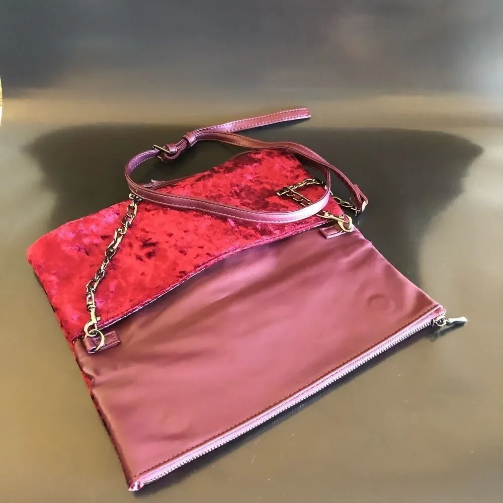 Sole Society Crushed Velvet Convertible Clutch
